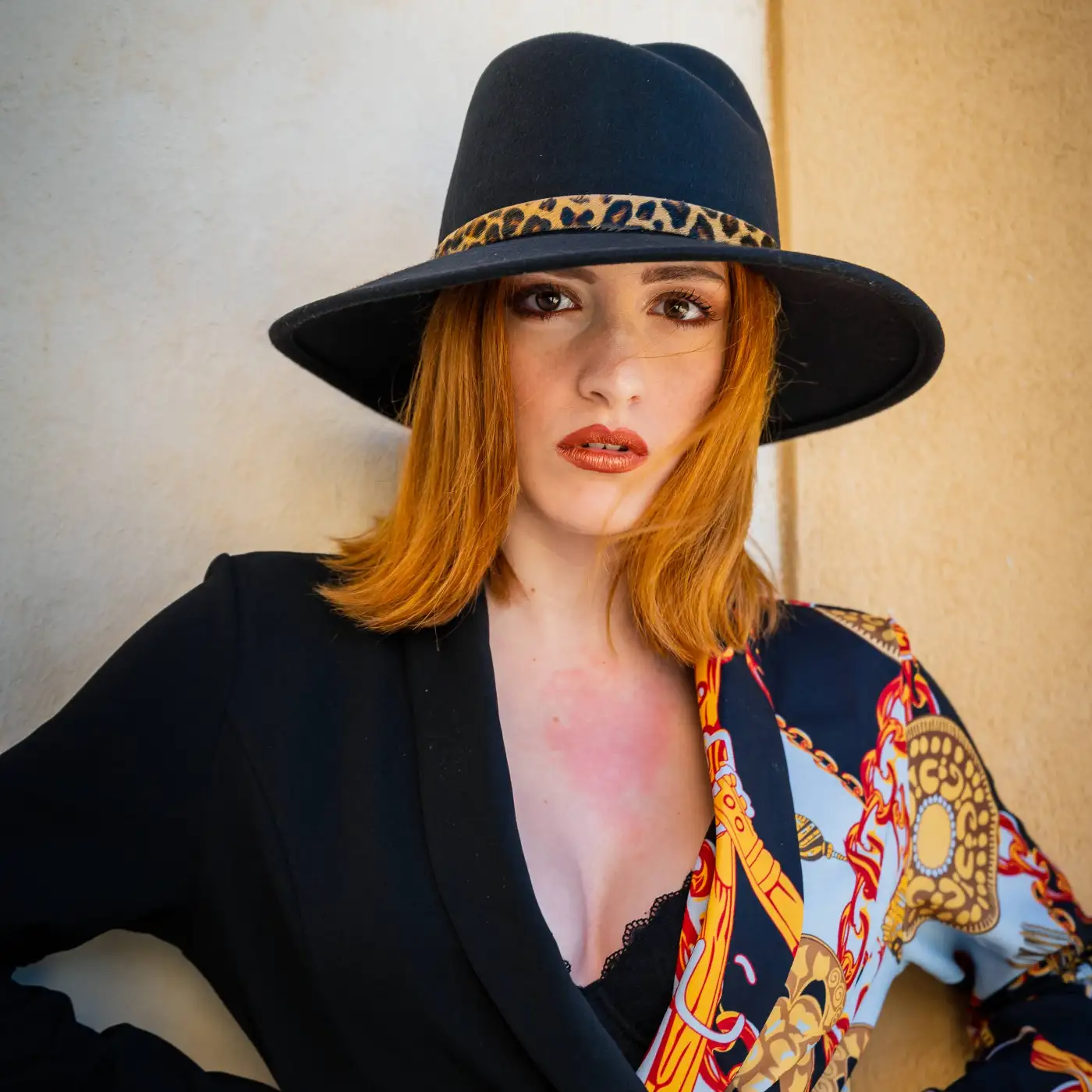 Cappello a Tesa Media Corona Twisted in Feltro di Lana Merinos