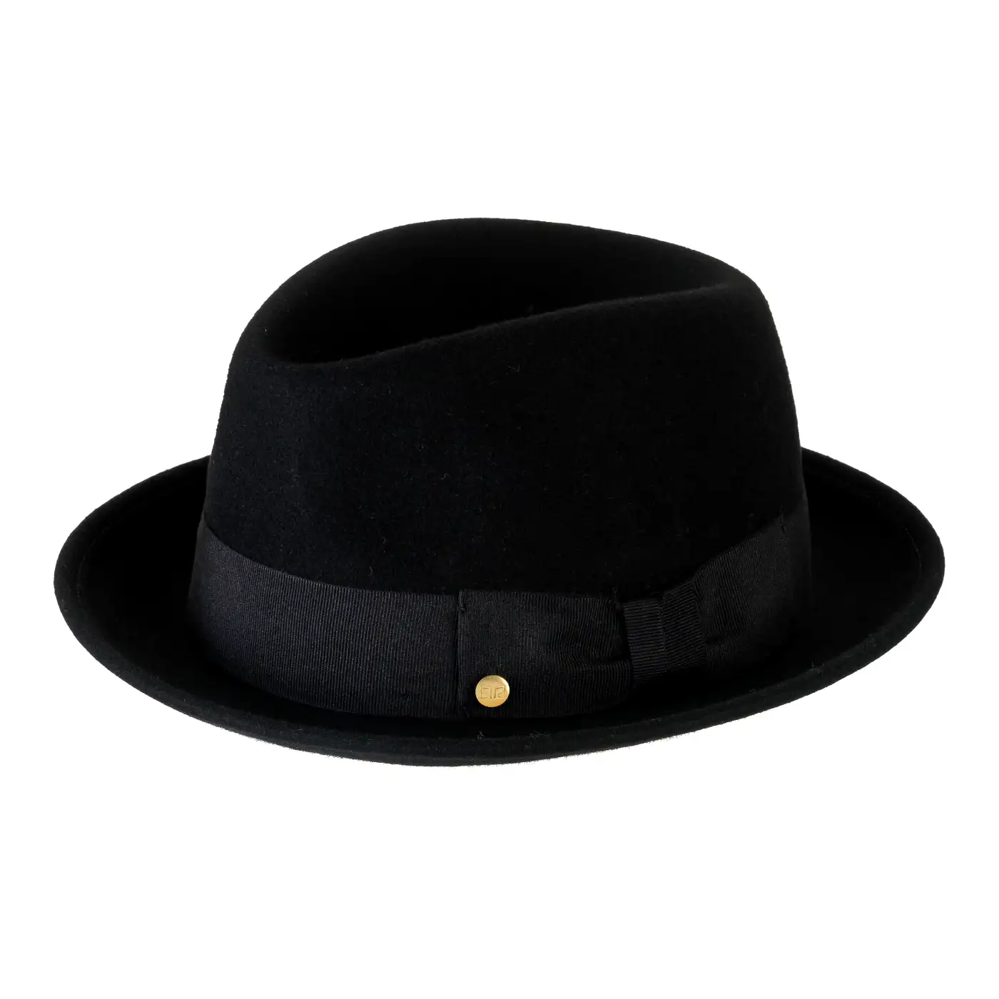 Cappello Lobbia Homburg Classico in Feltro di Lana Merinos
