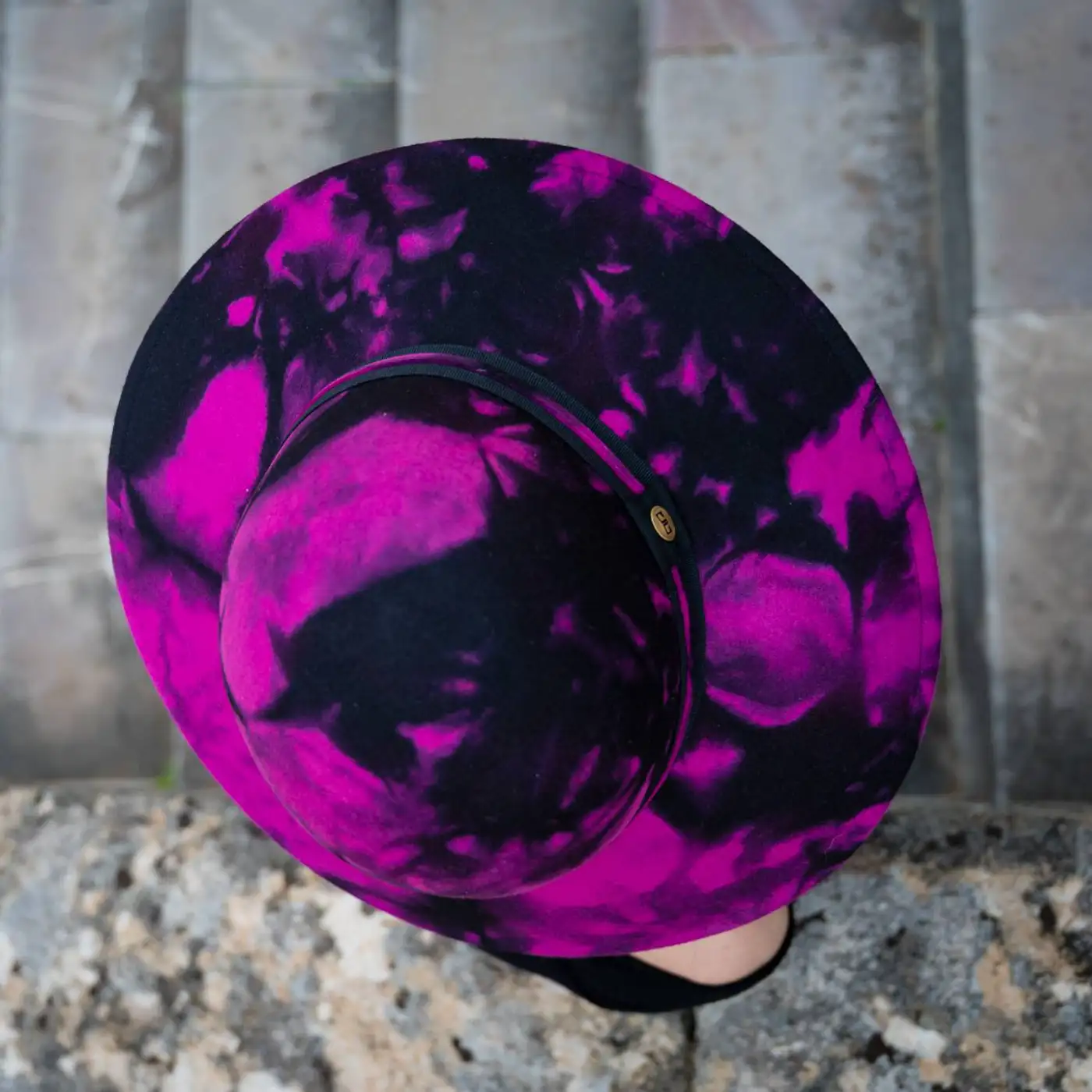 Cappello a Pamela a Tesa Larga in Feltro  di Lana Merinos Maltinto