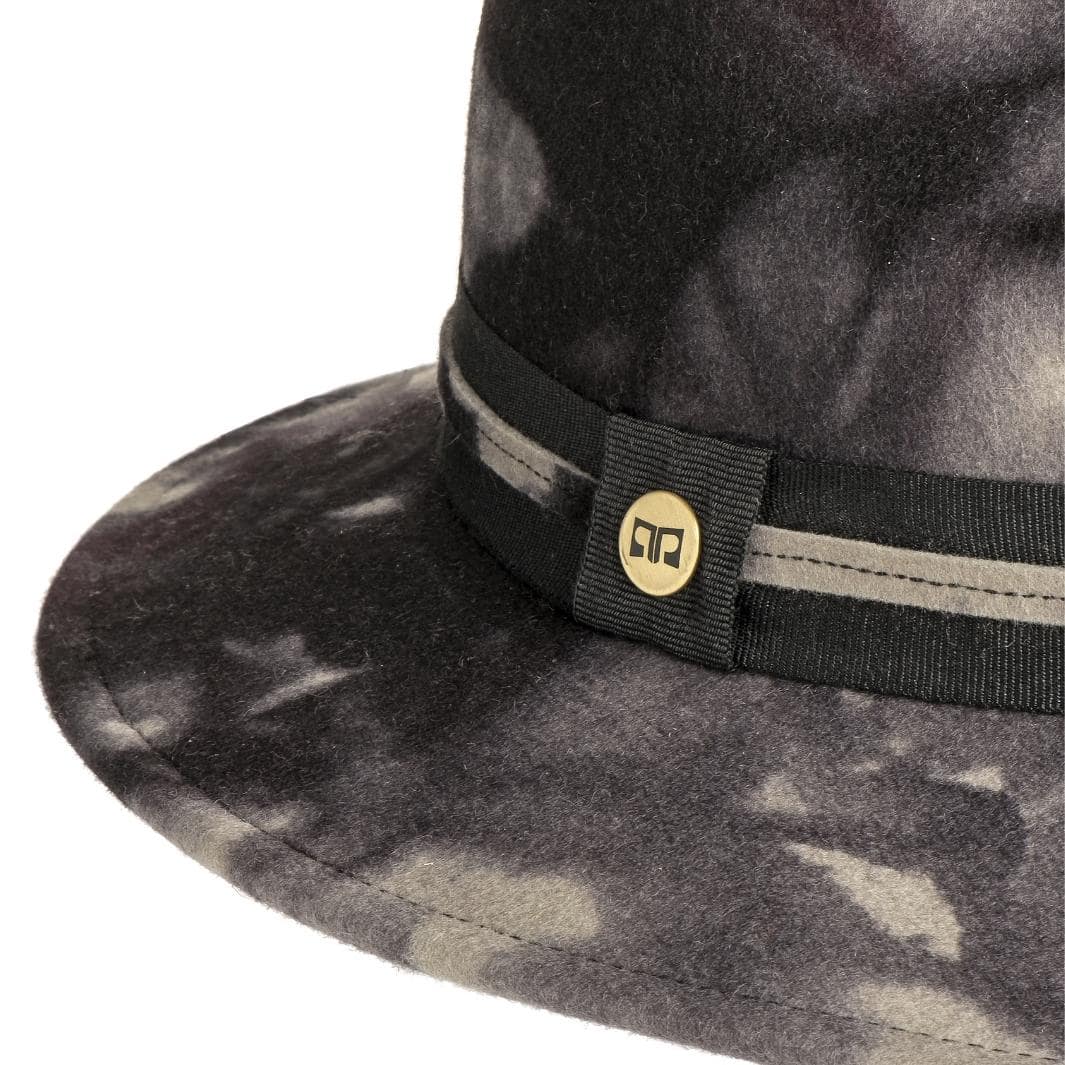 Cappello Fedora a Tesa Larga in Feltro di Lana Merinos Maltinto