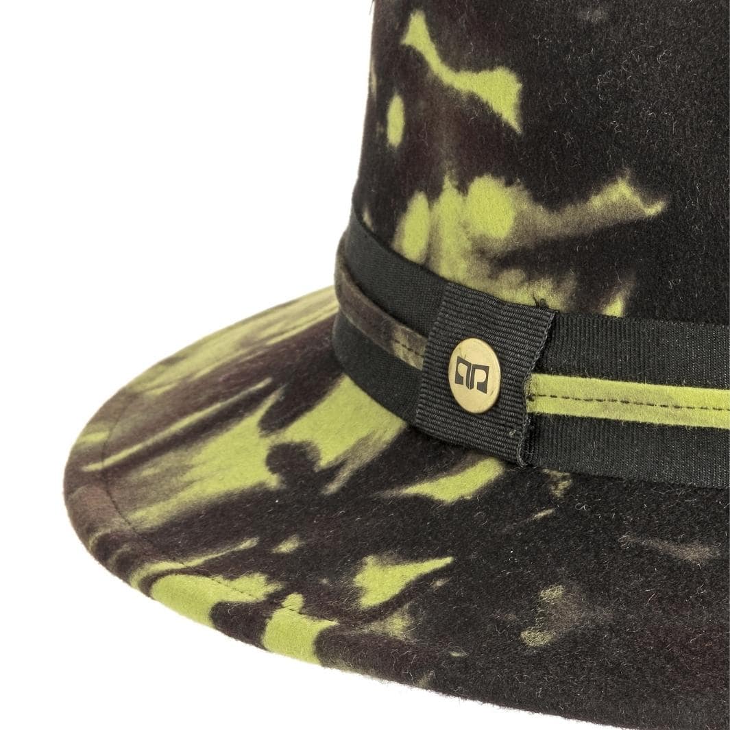 Cappello Fedora a Tesa Larga in Feltro di Lana Merinos Maltinto