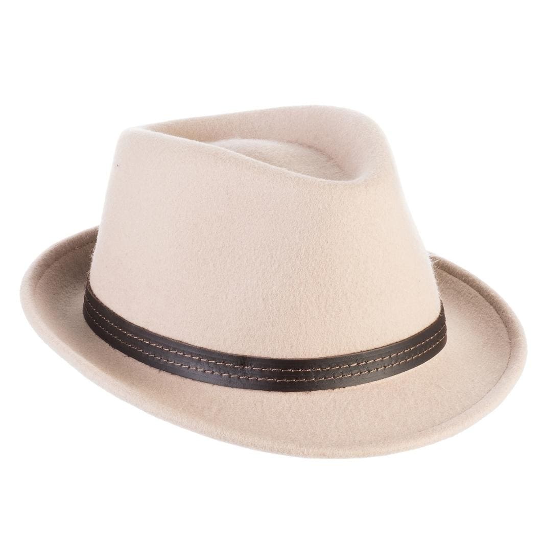 Cappello Trilby Classico in Feltro di Lana Merinos