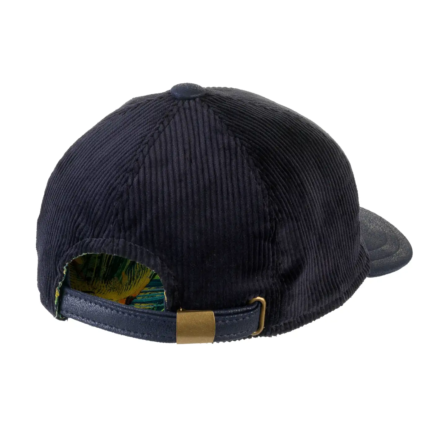 Berretto in Velluto con Visiera Rigida in Ecopelle