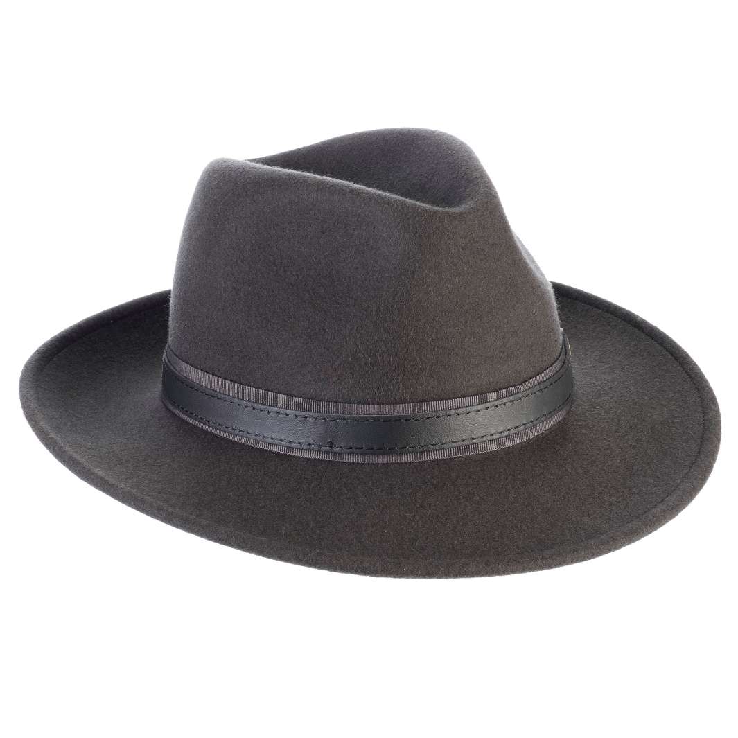 Cappello Fedora Elegante in Feltro di Lana Merinos Antipioggia