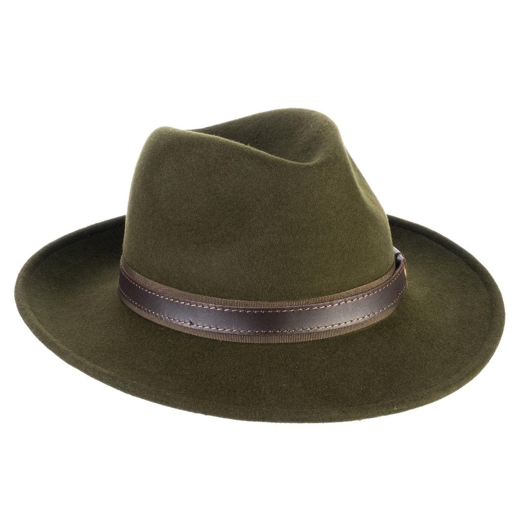 Cappello Fedora Elegante in Feltro di Lana Merinos Antipioggia