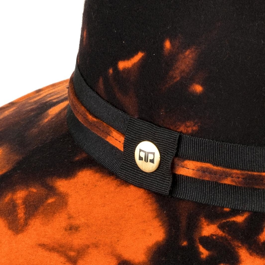 Cappello a Pamela a Tesa Larga in Feltro  di Lana Merinos Maltinto