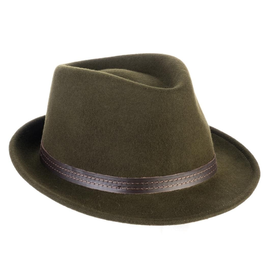 Cappello Trilby Classico in Feltro di Lana Merinos