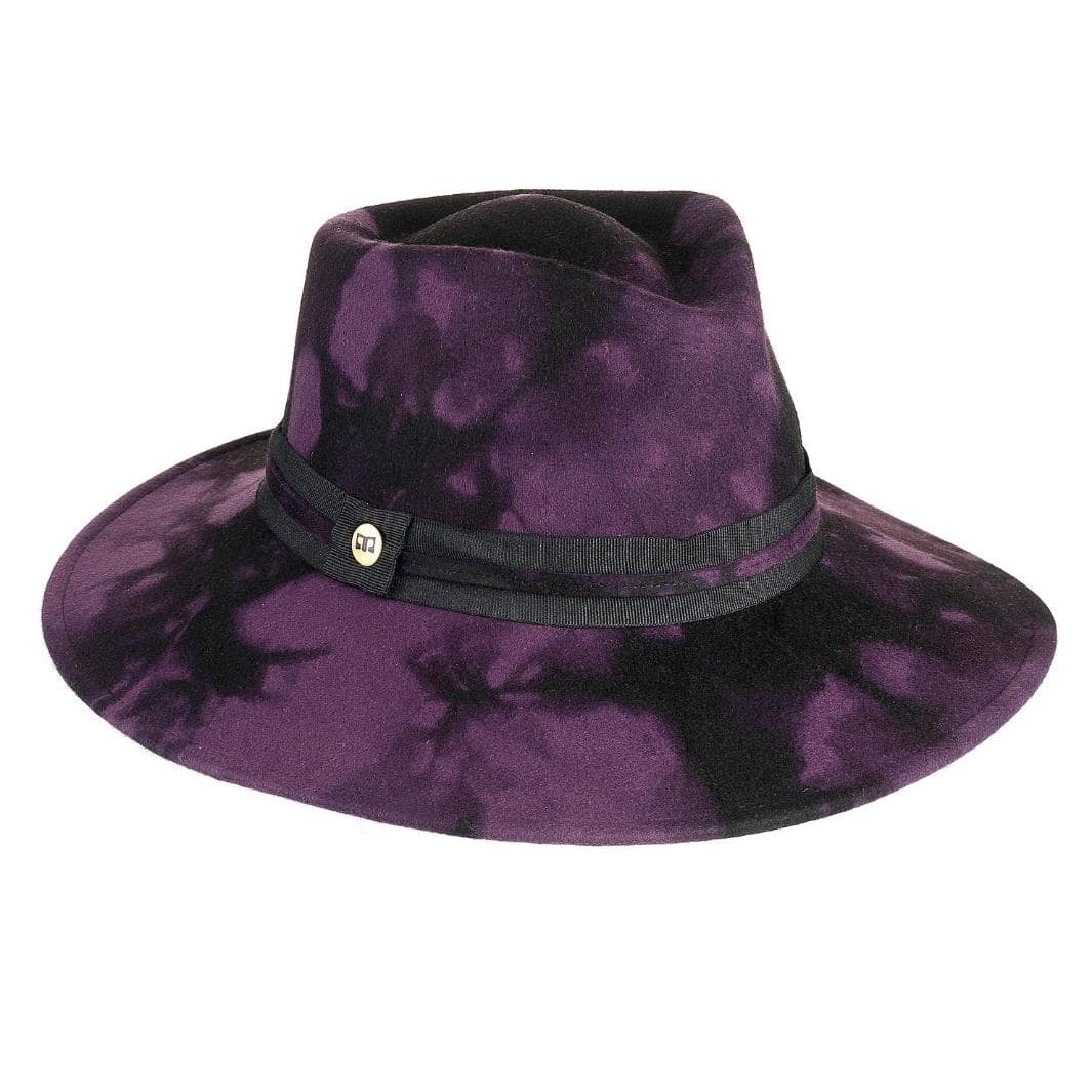 Cappello Fedora a Tesa Larga in Feltro di Lana Merinos Maltinto