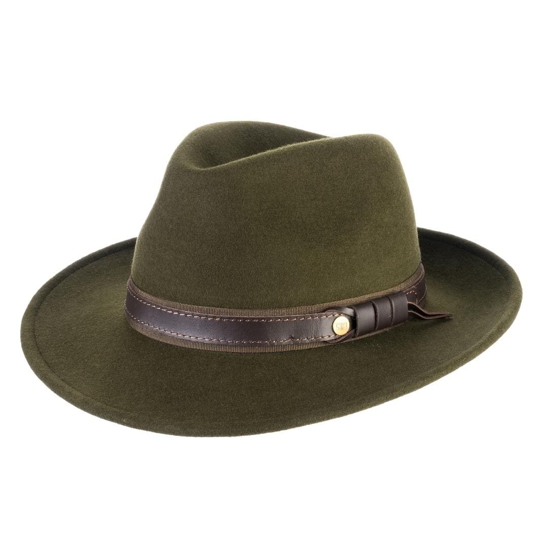 Cappello Fedora Elegante in Feltro di Lana Merinos Antipioggia