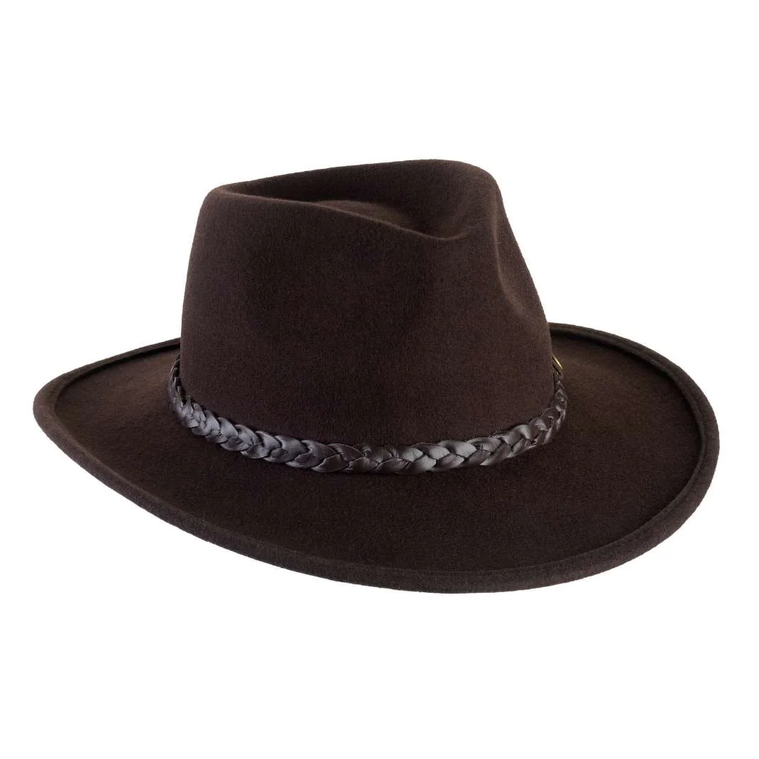 Cappello Fedora Australiano in Feltro di Lana Merinos Antipioggia