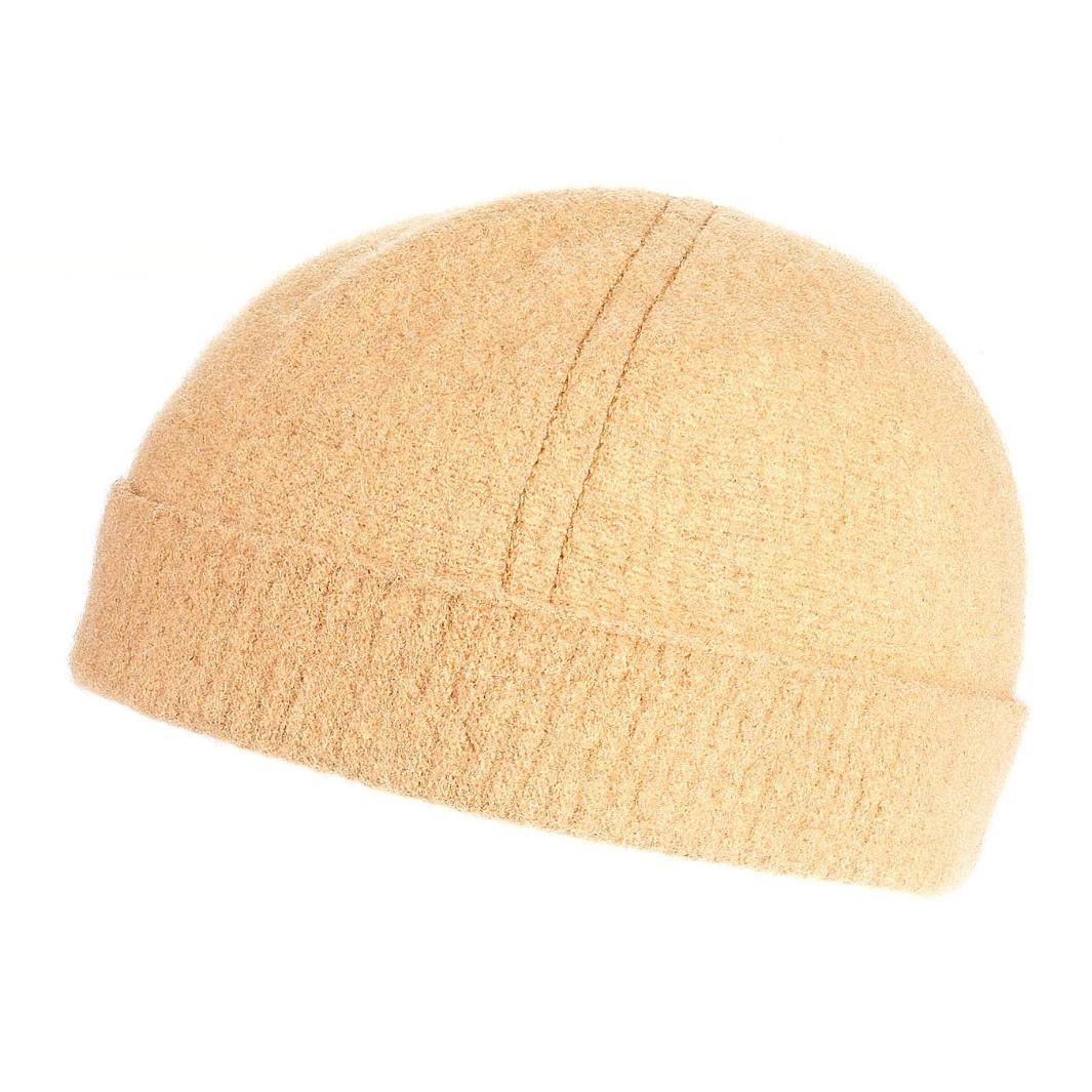 Berretto Invernale in Lana con Risvolto a Costine