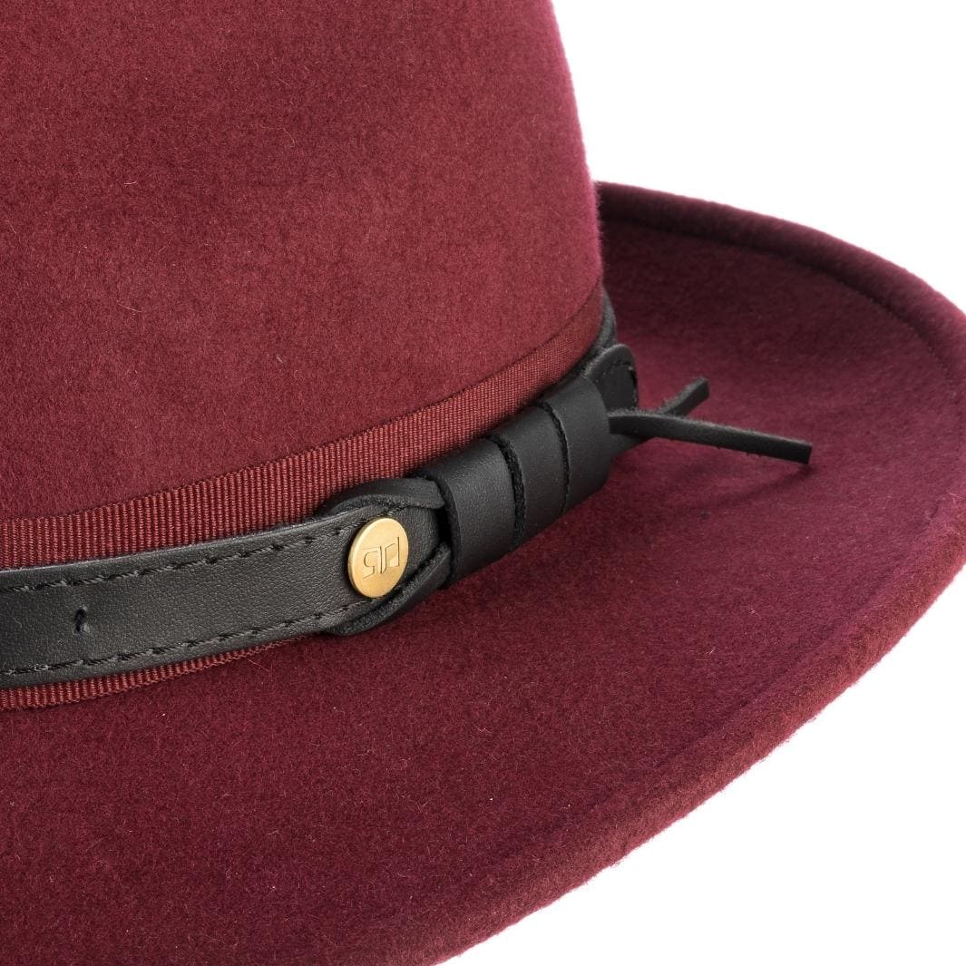 Cappello Fedora Elegante in Feltro di Lana Merinos Antipioggia