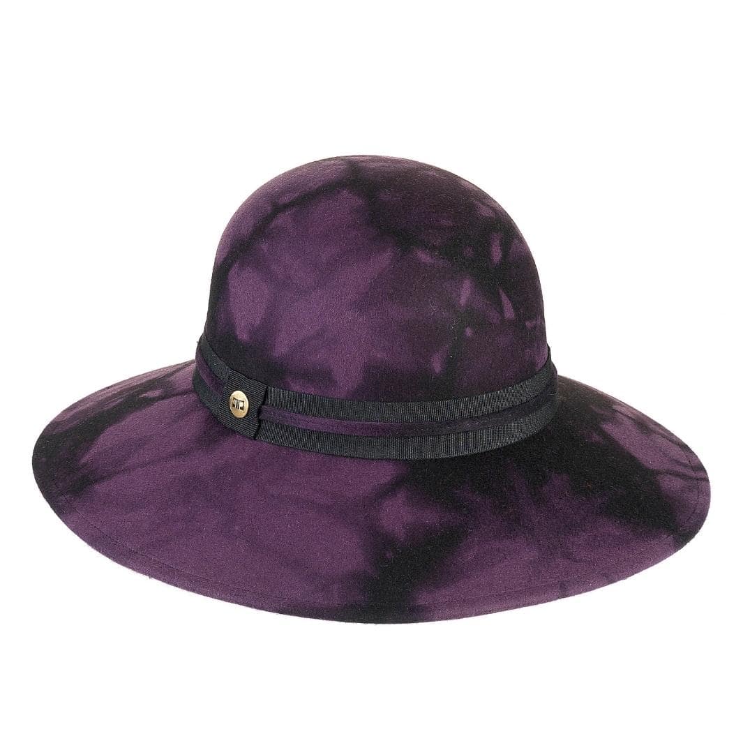 Cappello a Pamela a Tesa Larga in Feltro  di Lana Merinos Maltinto