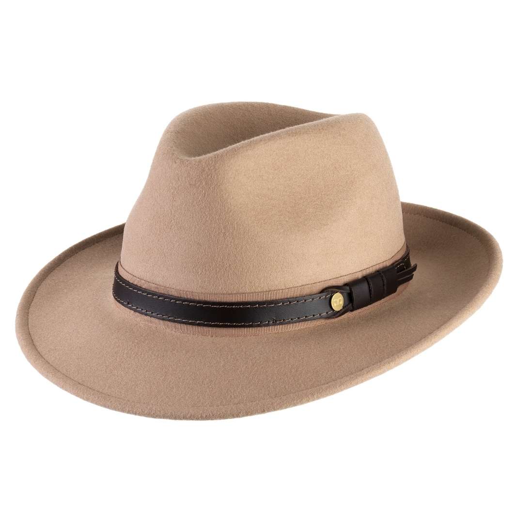 Cappello Fedora Elegante in Feltro di Lana Merinos Antipioggia