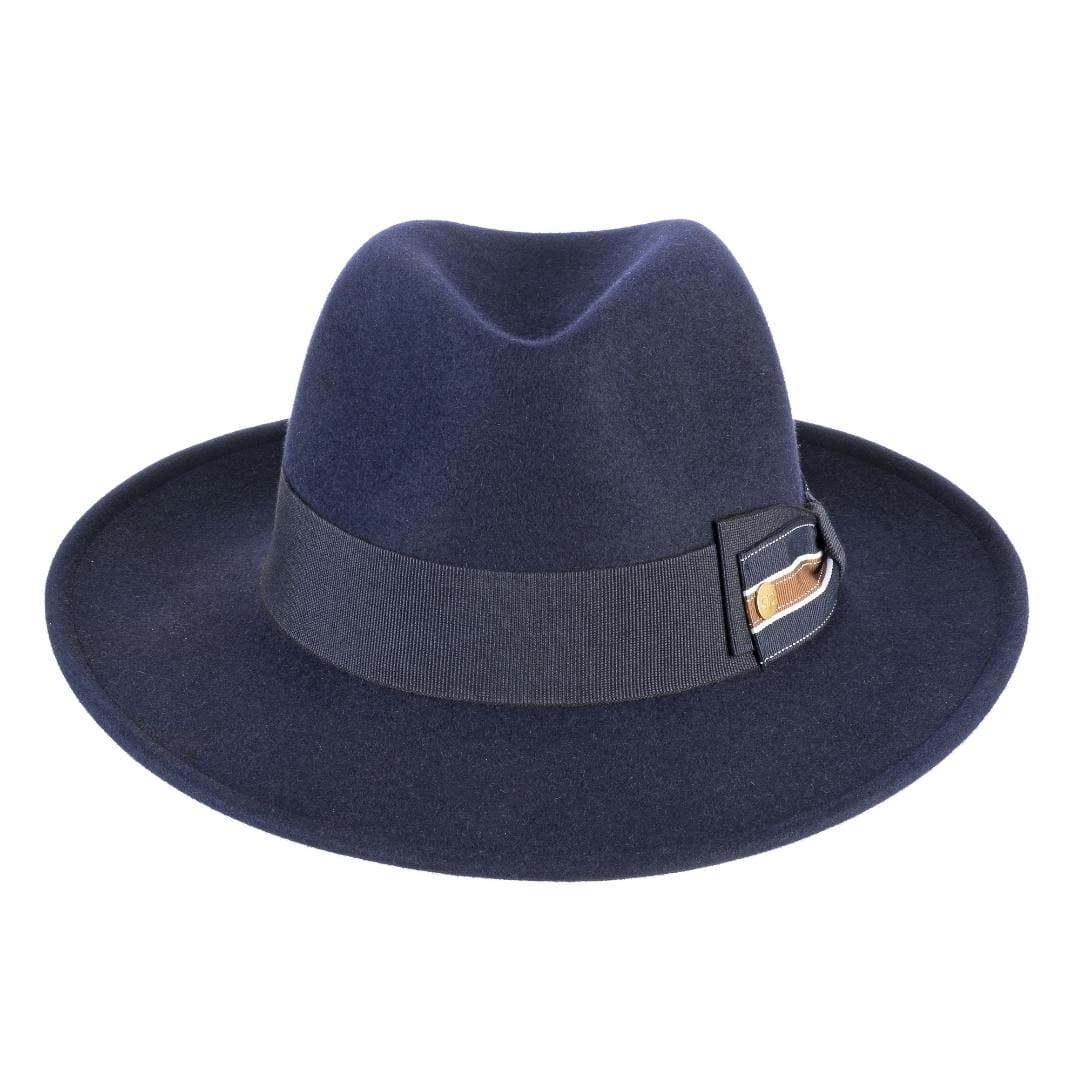 Cappello Fedora Elegante in Feltro Raso di Lapin con Fodera
