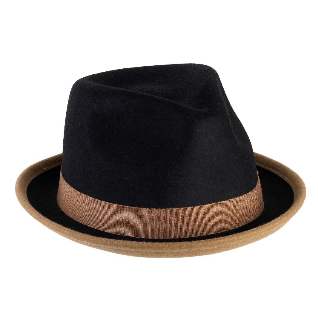 Cappello Trilby Michael Jackson in Feltro di Lana Merinos Bicolore
