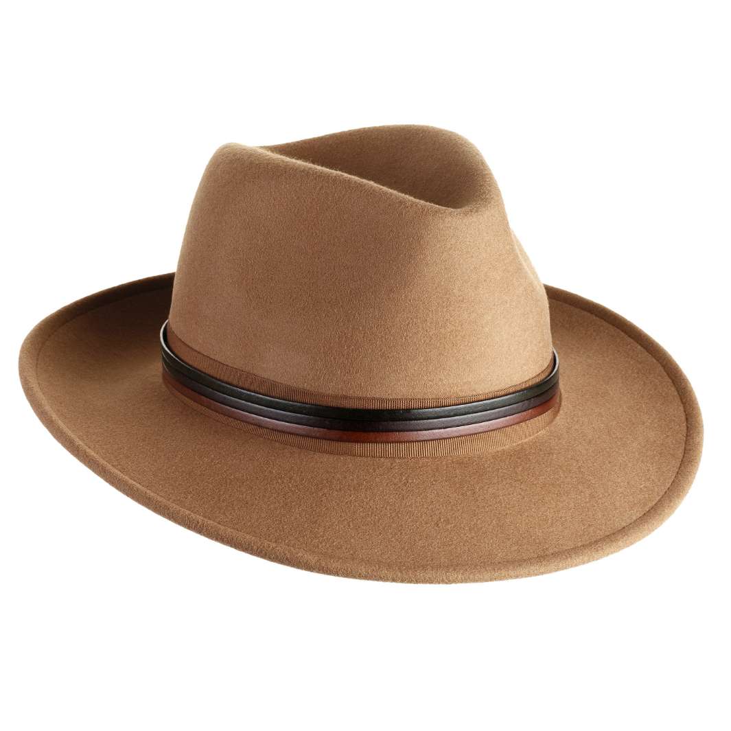 Cappello Fedora Classico in Feltro di Lana Merinos Antipioggia