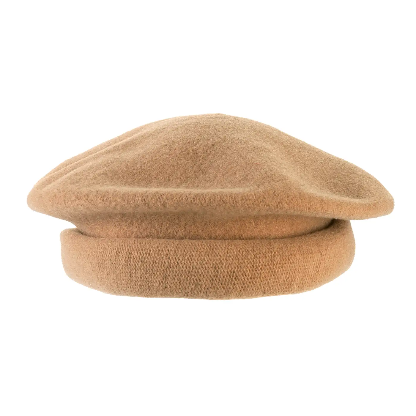 Basco Parigino in Lana Vergine con Risvolto Arricciato