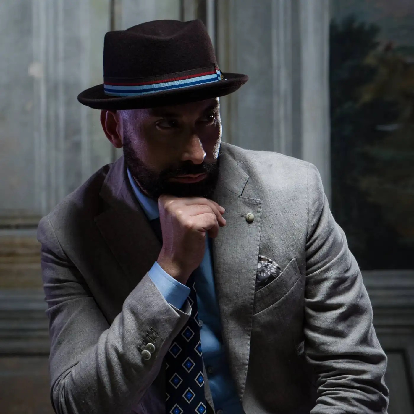 Cappello Pork Pie Classico in Feltro di Lana Merinos