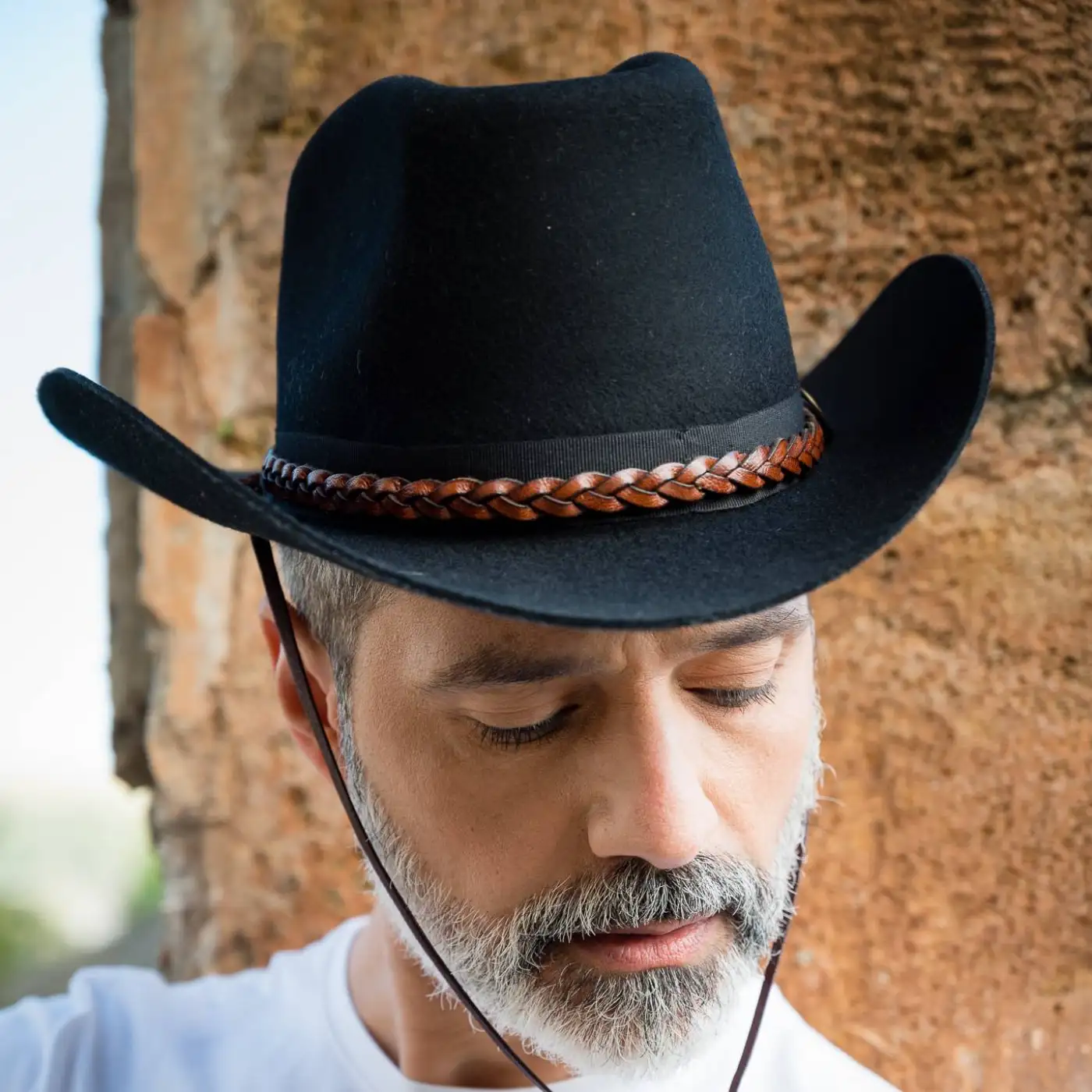 Cappello da Cowboy in Feltro di Lana Merinos Antipioggia