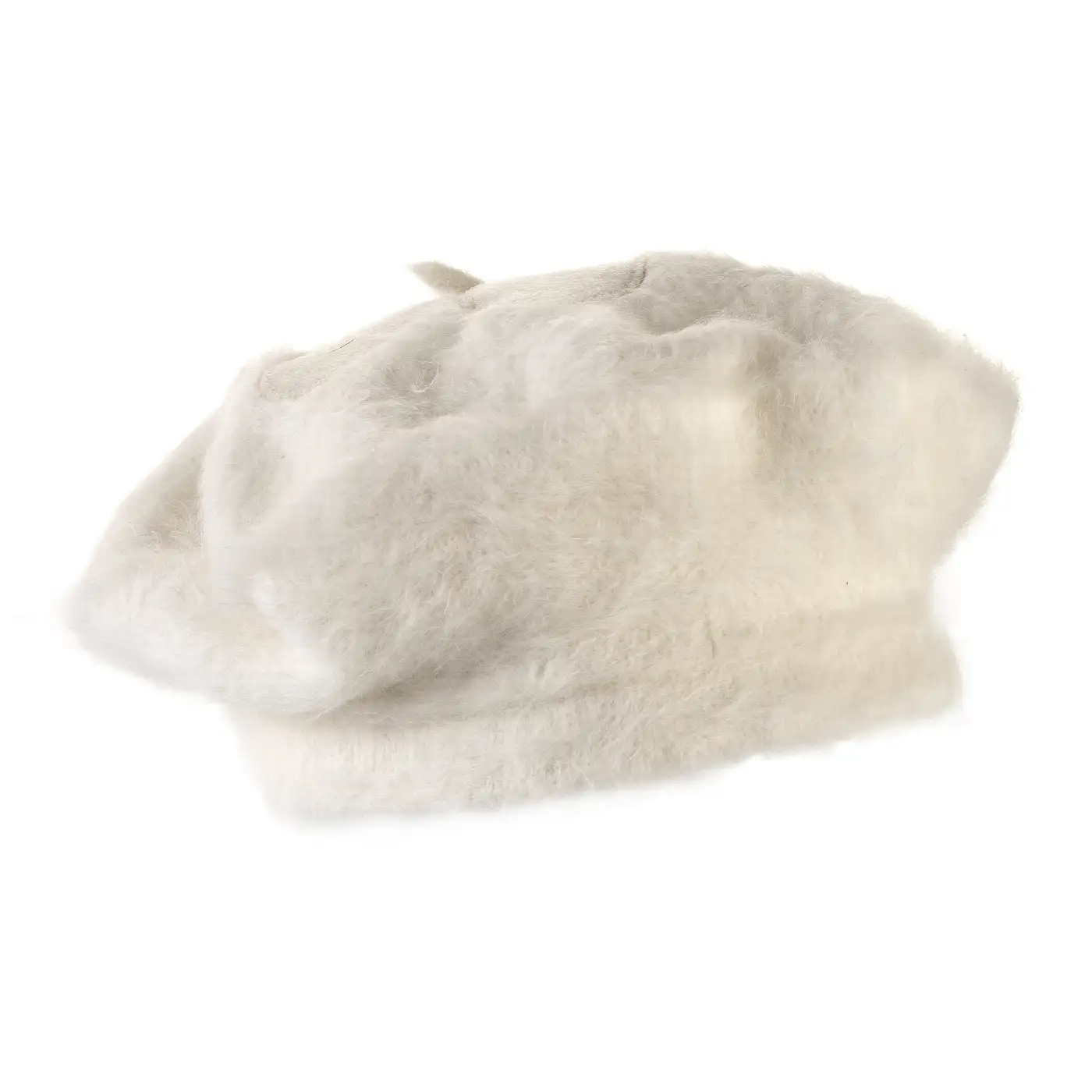 Basco Parigino in Angora e Lapin con Ricamo Floreale