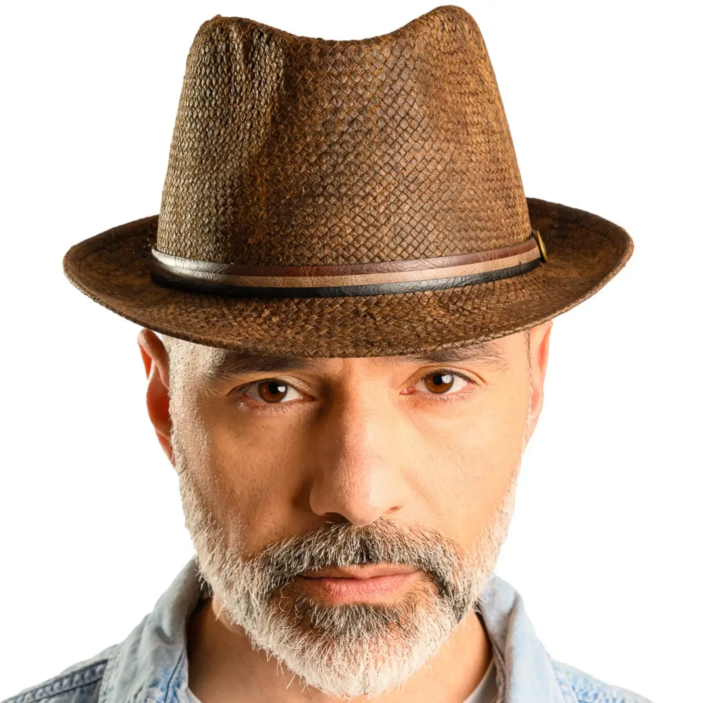Cappello Trilby a Tesa Corta Stonewashed