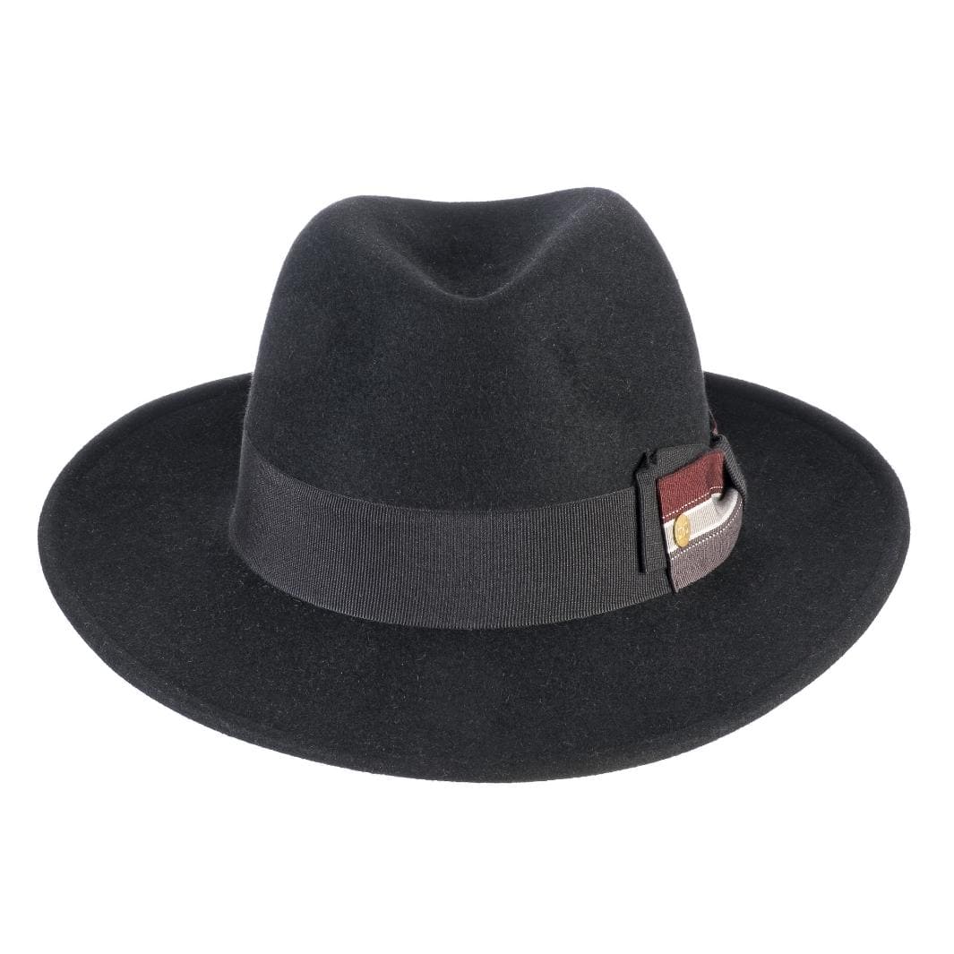 Cappello Fedora Elegante in Feltro Raso di Lapin con Fodera