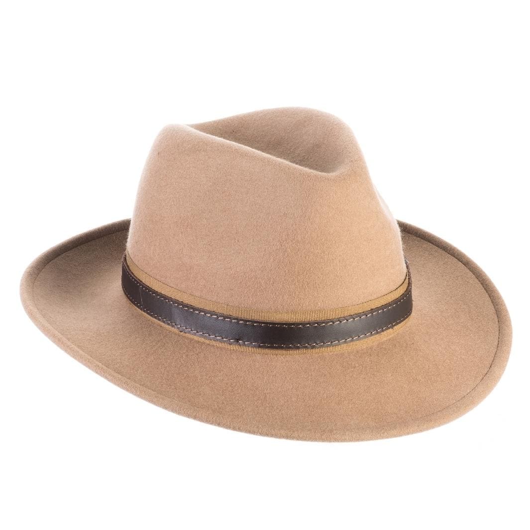 Cappello Fedora Elegante in Feltro di Lana Merinos Antipioggia