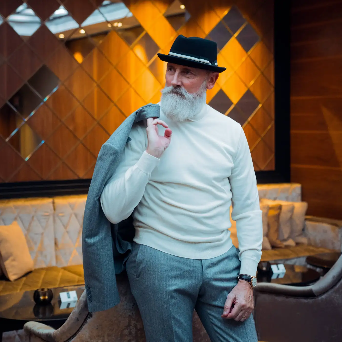 Cappello Pork Pie Classico in Feltro di Lana Merinos