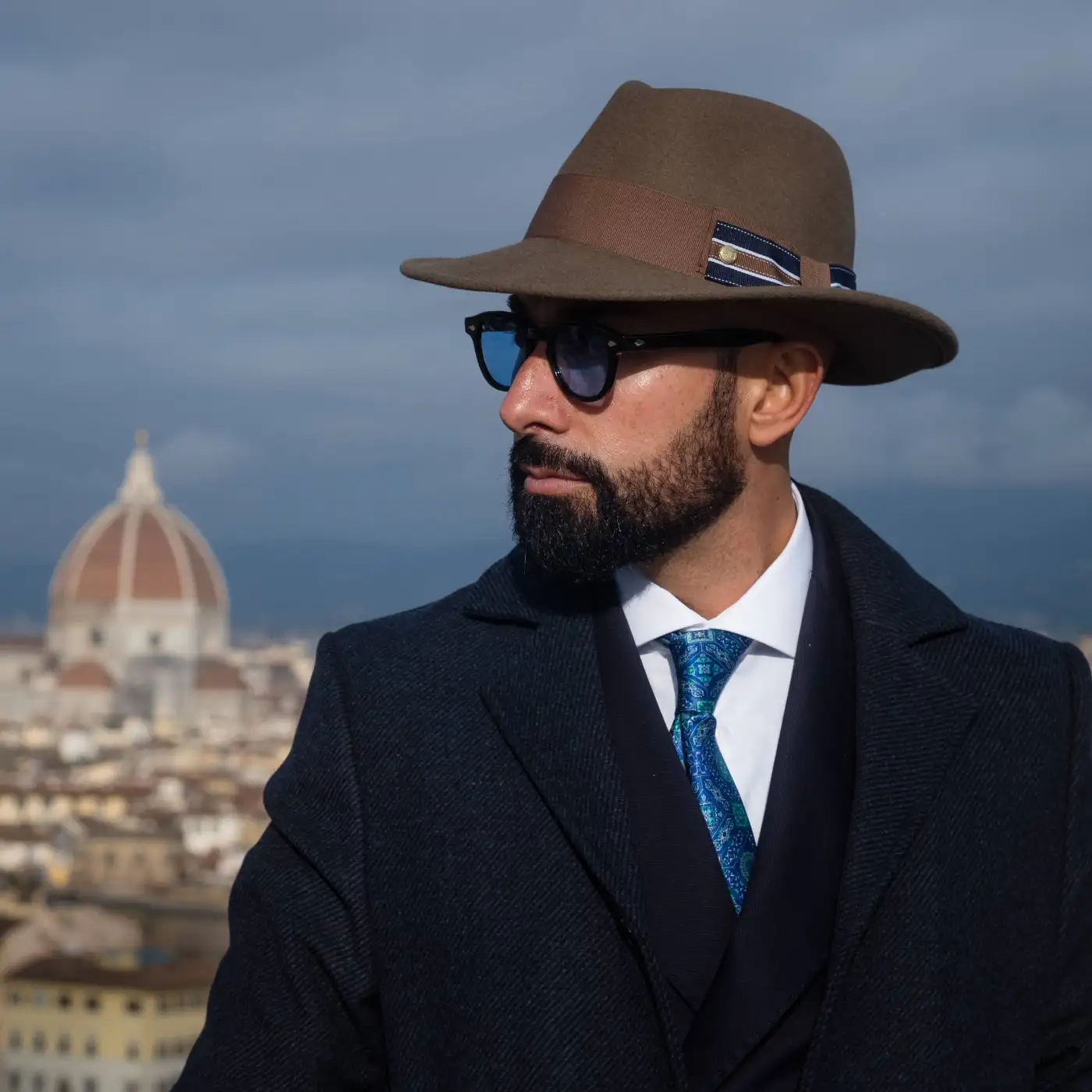 Cappello Fedora Elegante in Feltro Raso di Lapin con Fodera