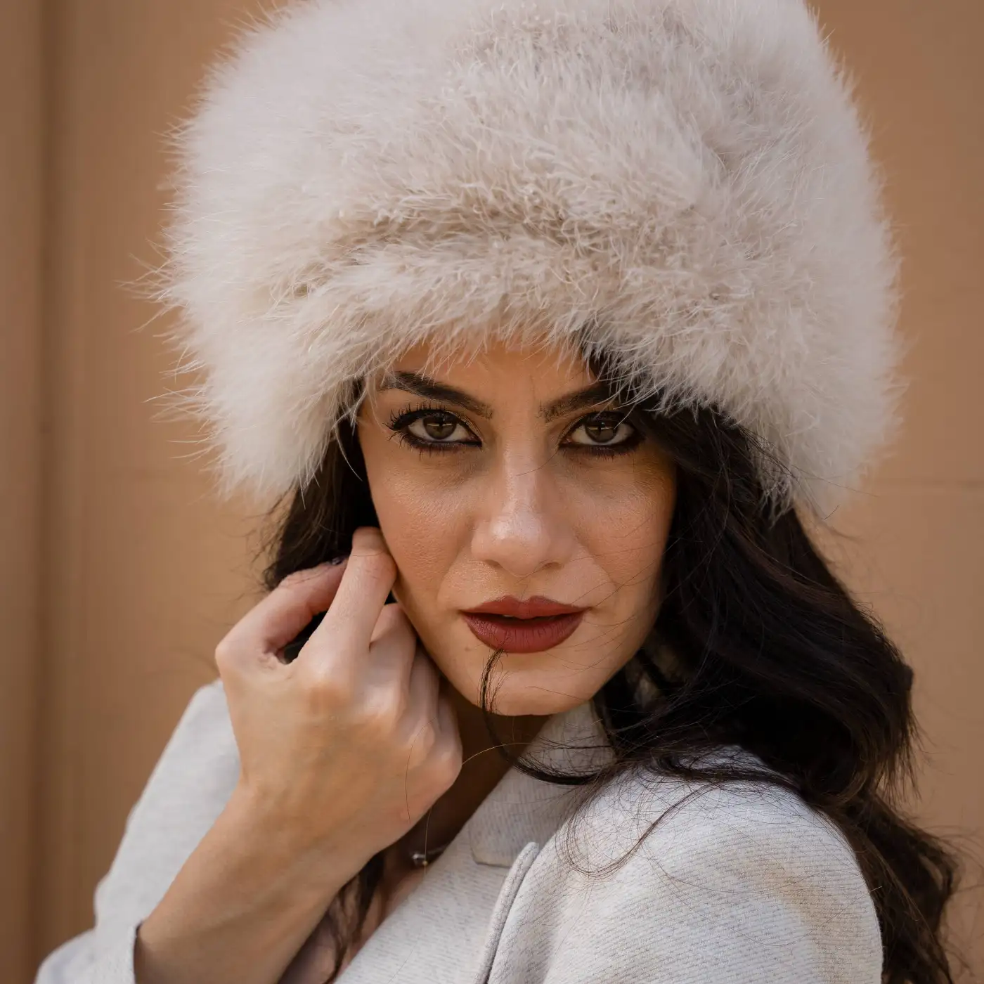 Colbacco in Piumaggio Naturale di Gallopavo Meleagris