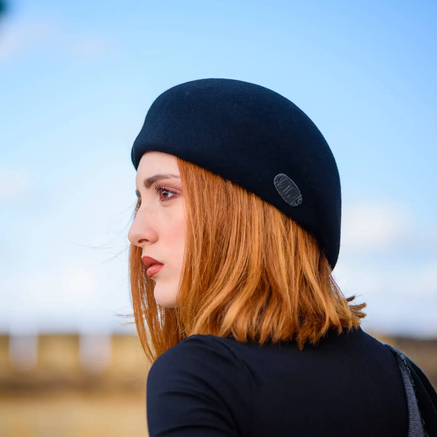 Basco Bombetta alla Francese in Feltro di Lana Merinos