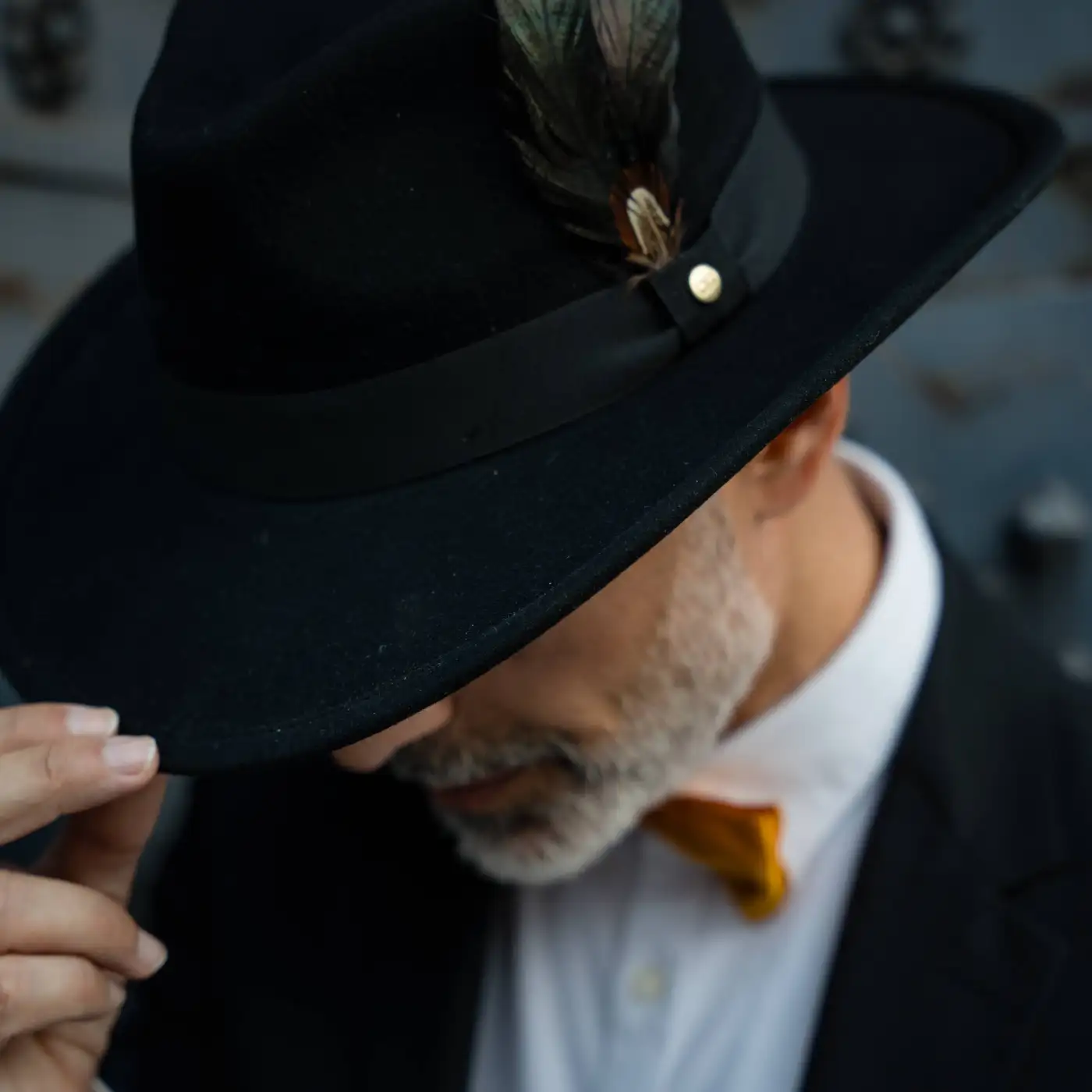 Cappello Australiano in Feltro di Morbido Cashmere Antipioggia