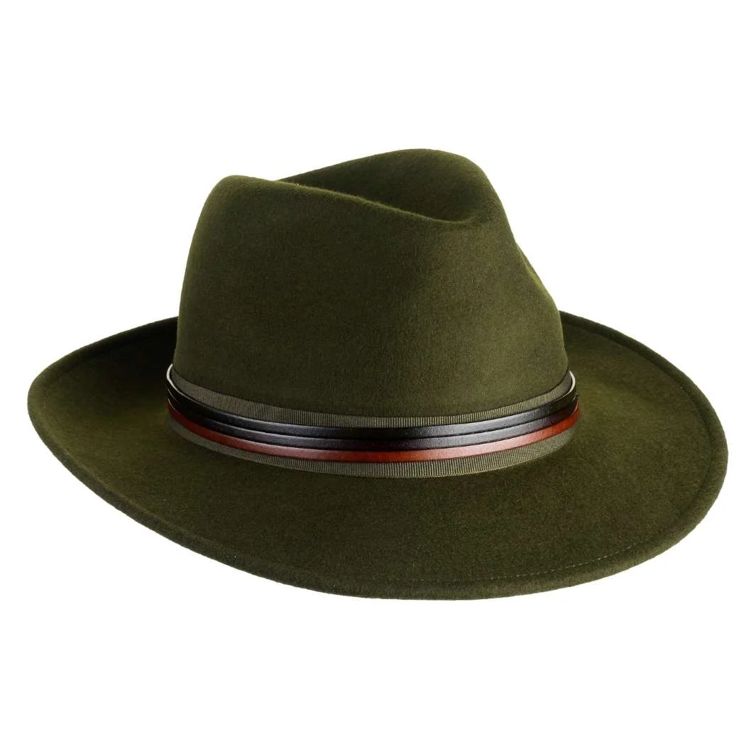 Cappello Fedora Classico in Feltro di Lana Merinos Antipioggia