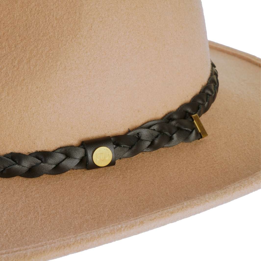 Cappello Fedora Australiano in Feltro di Lana Merinos Antipioggia