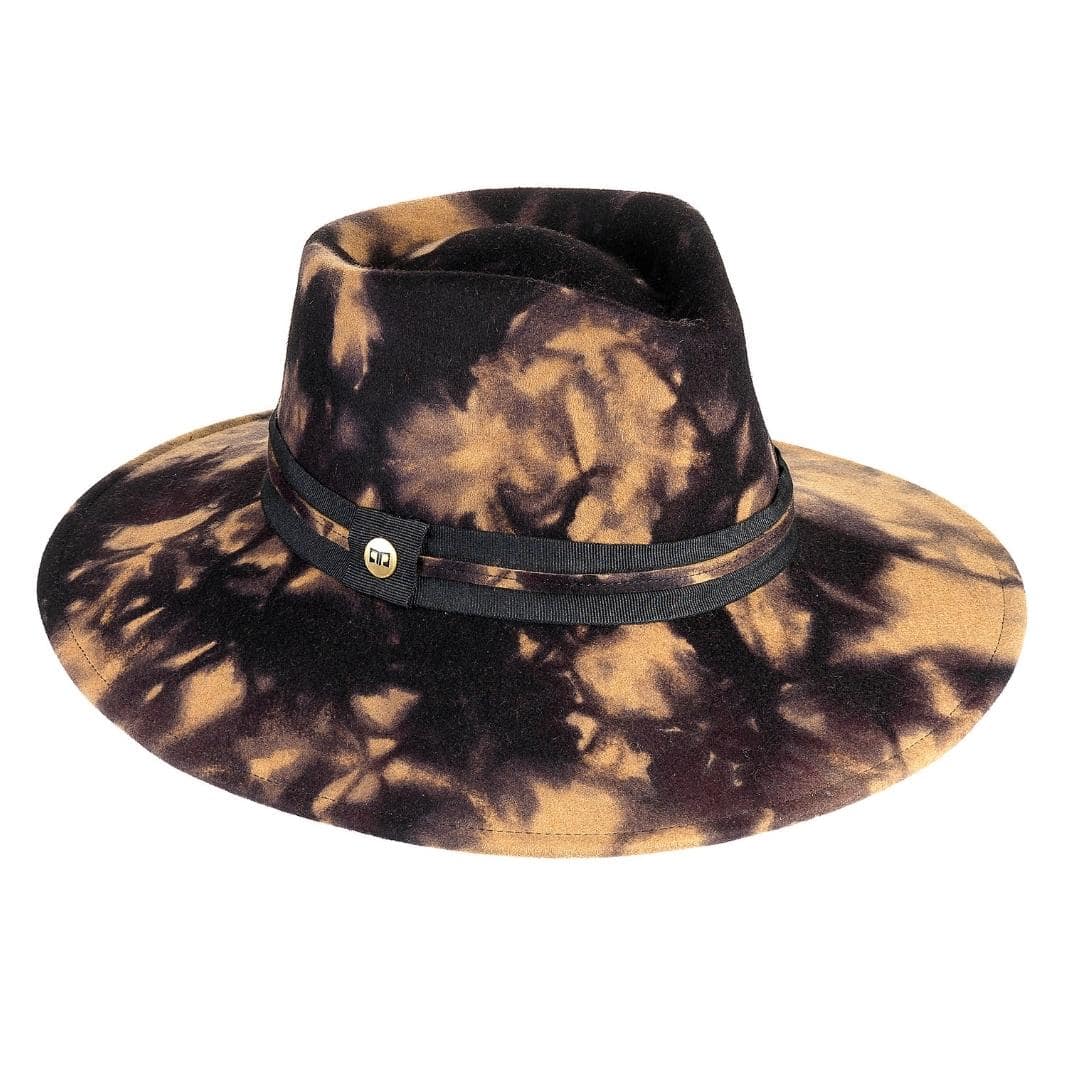 Cappello Fedora a Tesa Larga in Feltro di Lana Merinos Maltinto