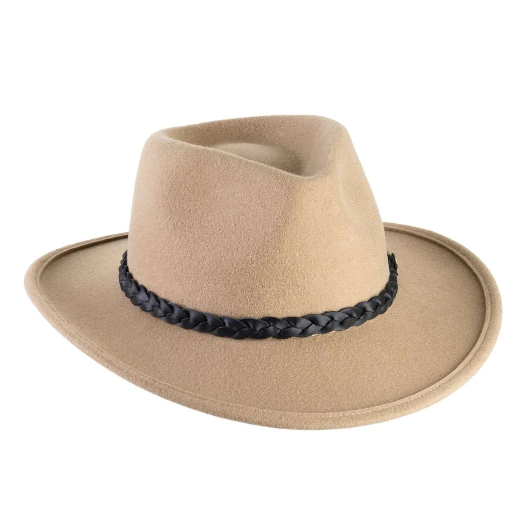 Cappello Fedora Australiano in Feltro di Lana Merinos Antipioggia