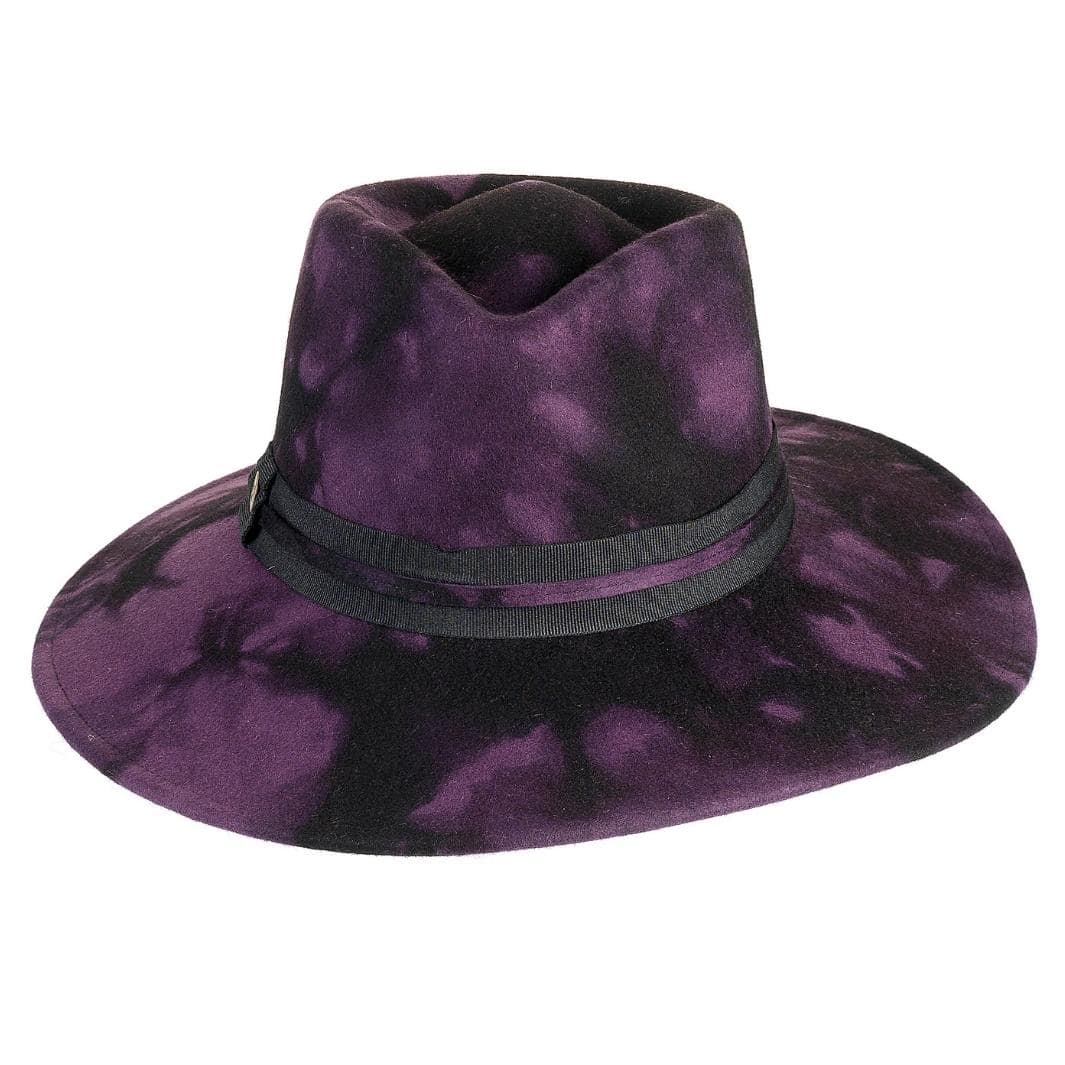 Cappello Fedora a Tesa Larga in Feltro di Lana Merinos Maltinto