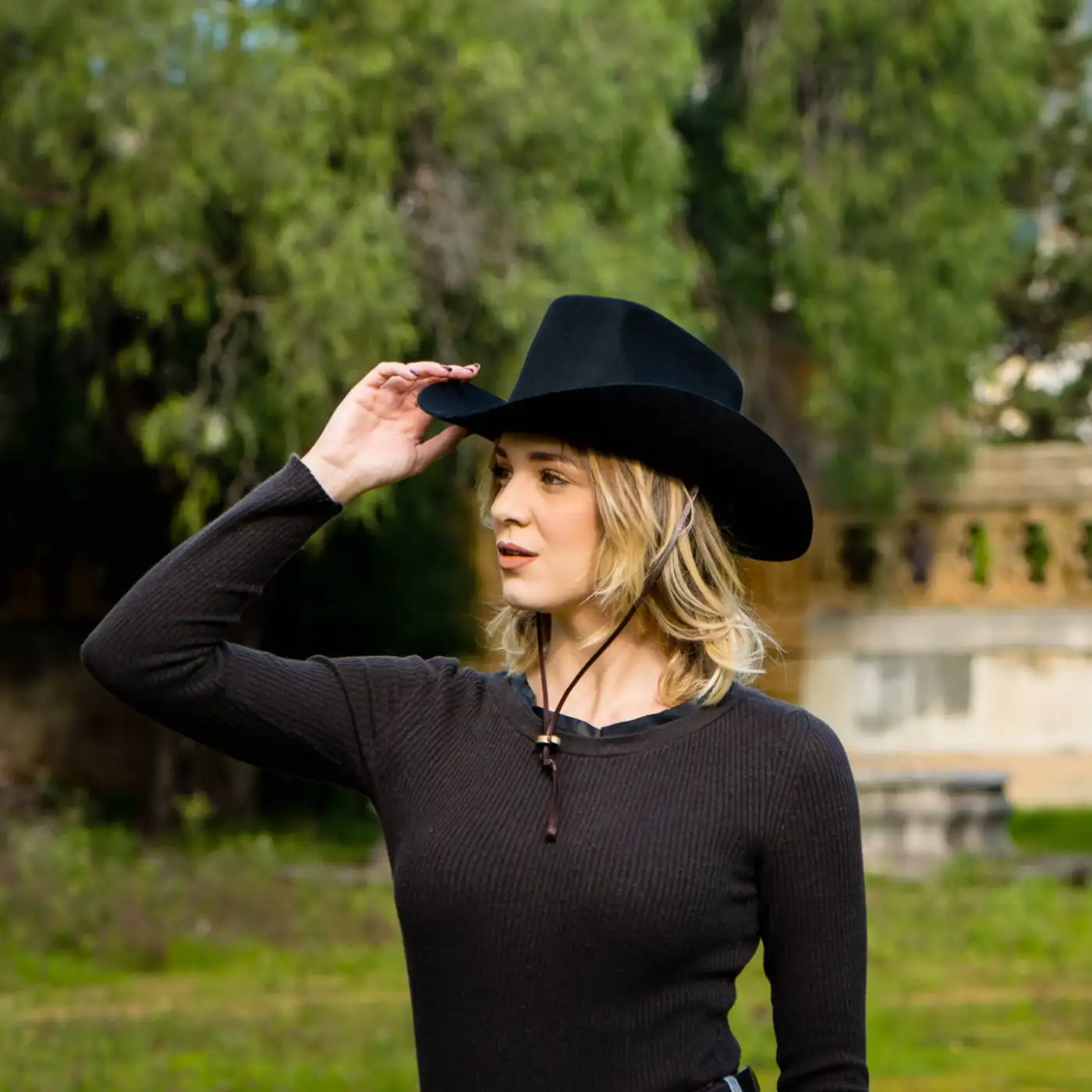 Cappello da Cowboy in Feltro di Lana Merinos Antipioggia