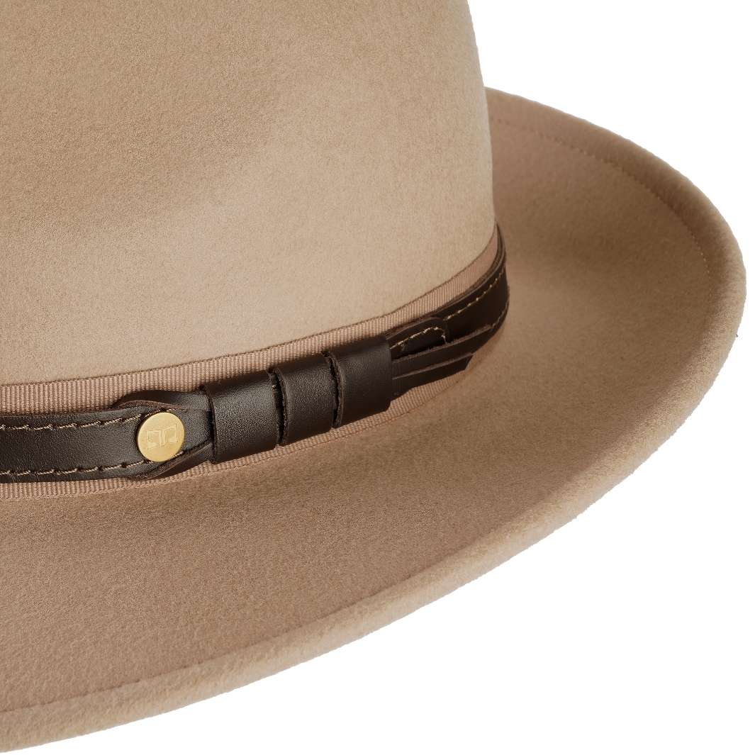 Cappello Fedora Elegante in Feltro di Lana Merinos Antipioggia
