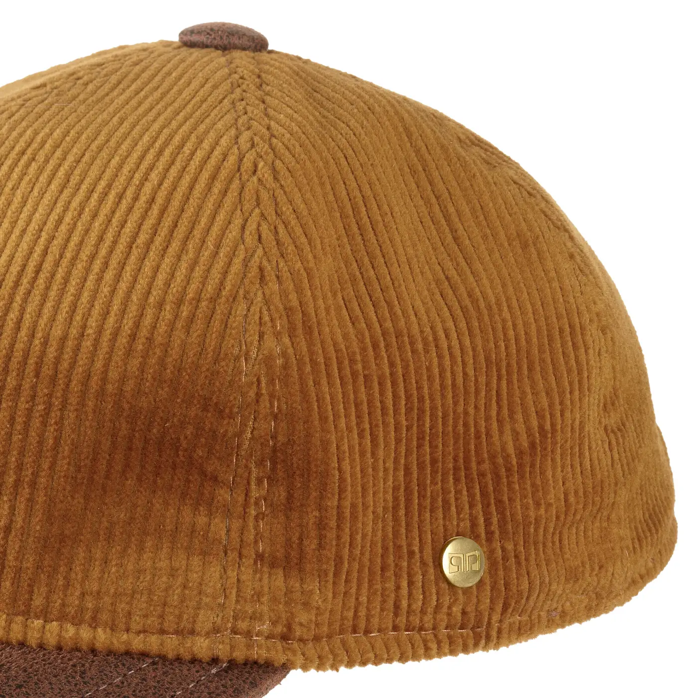 Berretto in Velluto con Visiera Rigida in Ecopelle