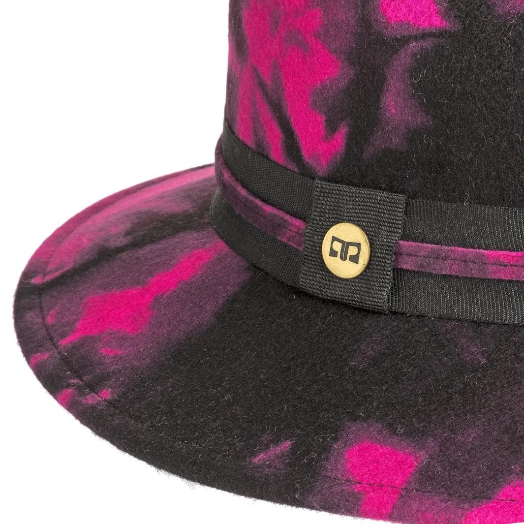 Cappello Fedora a Tesa Larga in Feltro di Lana Merinos Maltinto