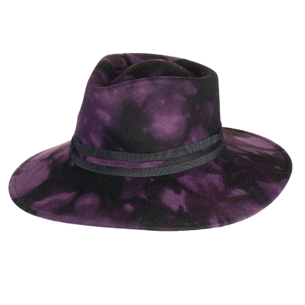 Cappello Fedora a Tesa Larga in Feltro di Lana Merinos Maltinto