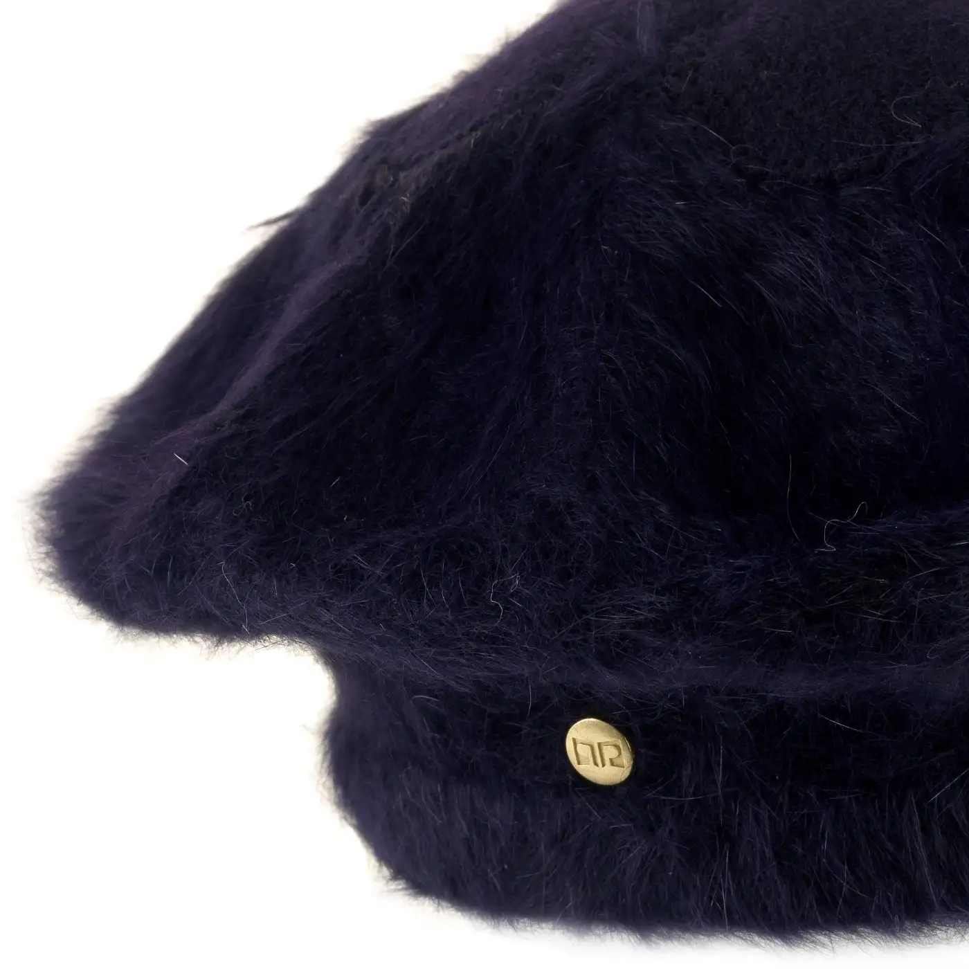 Basco Parigino in Angora e Lapin con Ricamo Floreale