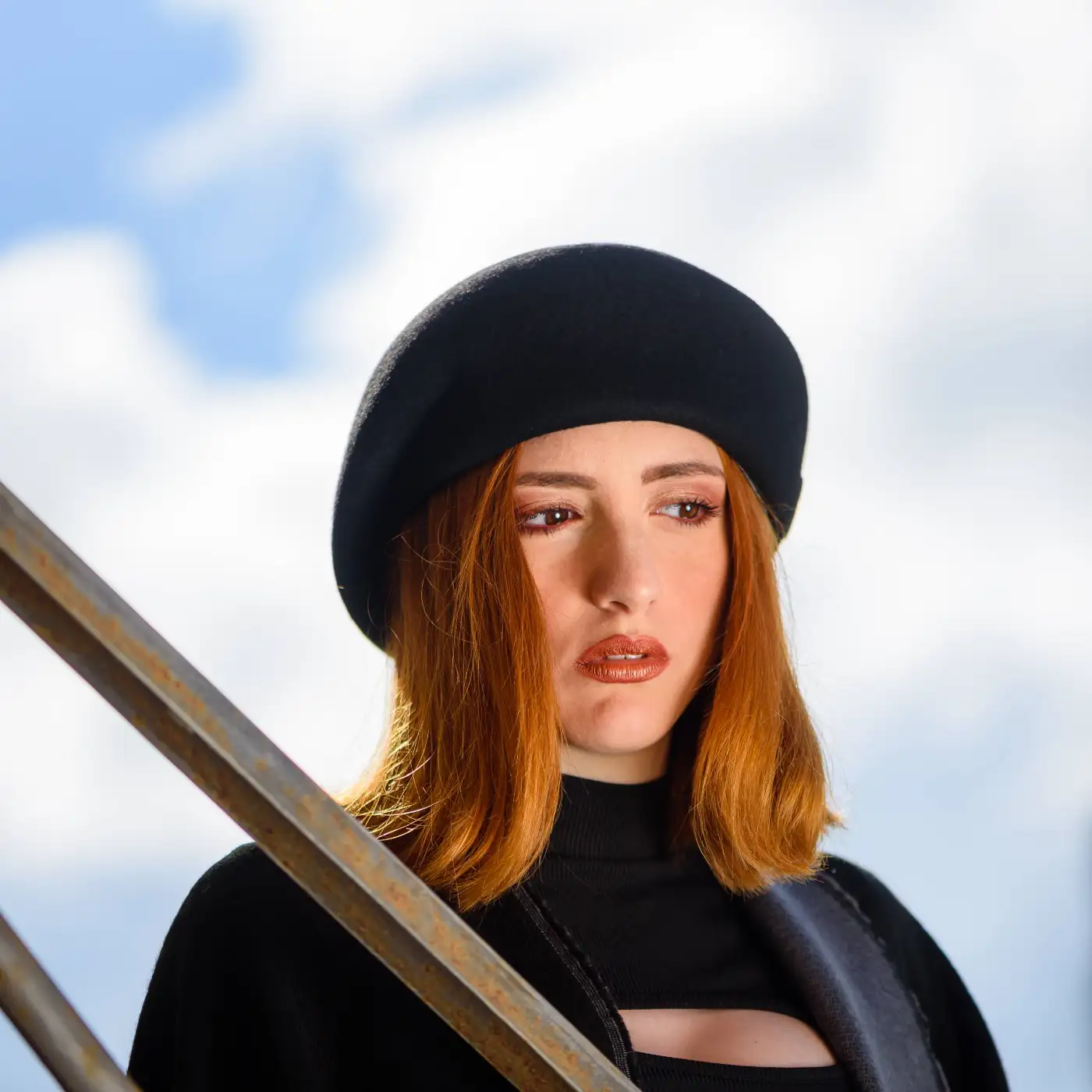 Basco Bombetta alla Francese in Feltro di Lana Merinos