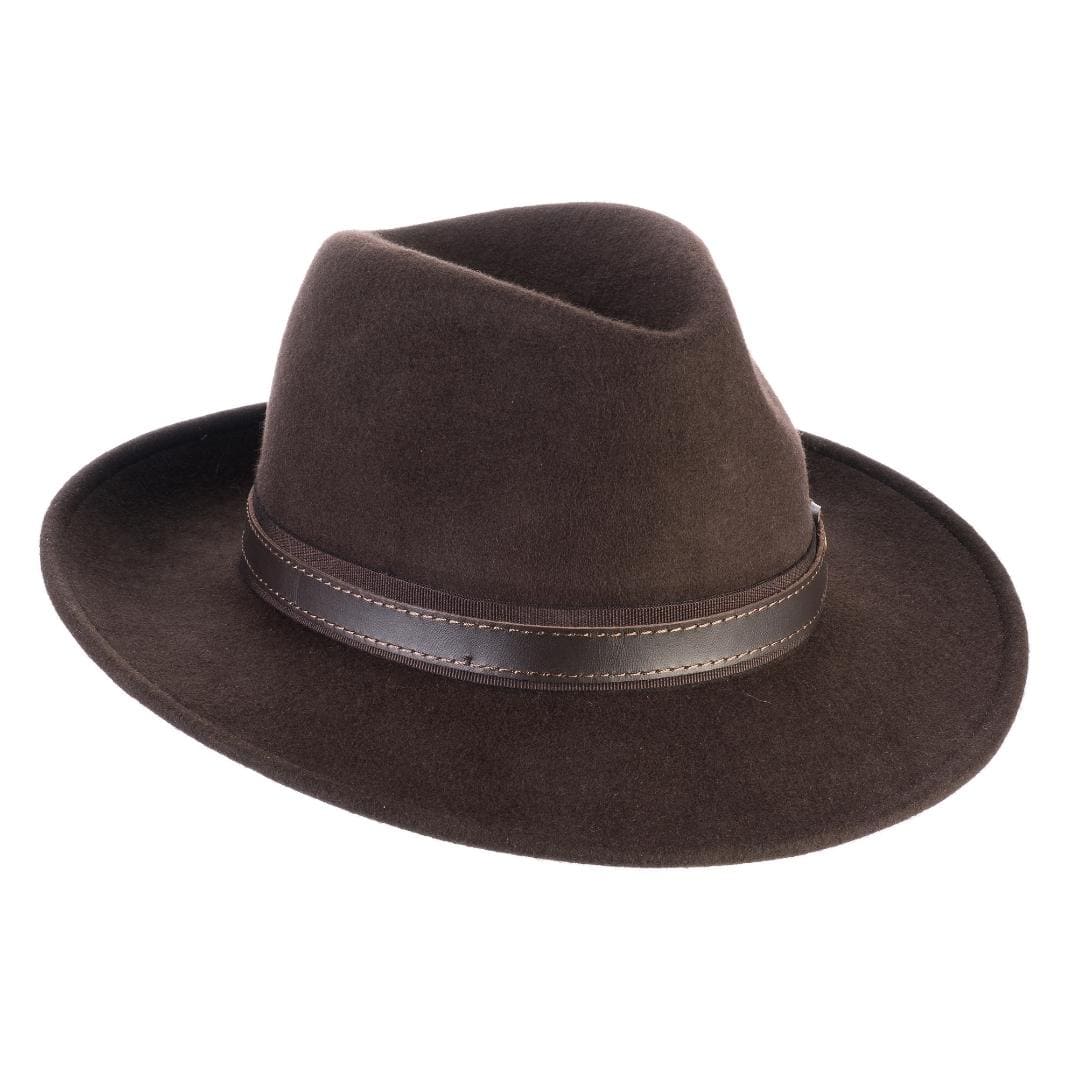 Cappello Fedora Elegante in Feltro di Lana Merinos Antipioggia