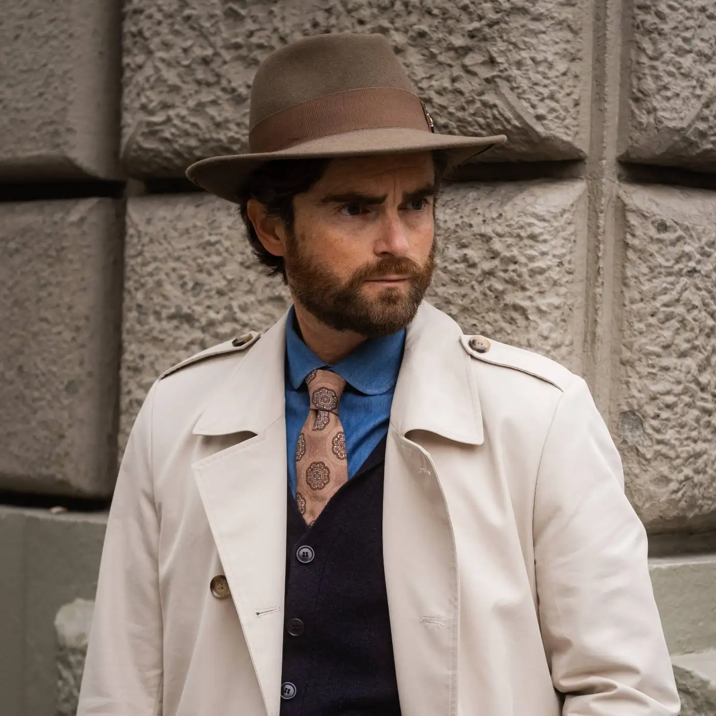 Cappello Fedora Elegante in Feltro Raso di Lapin con Fodera