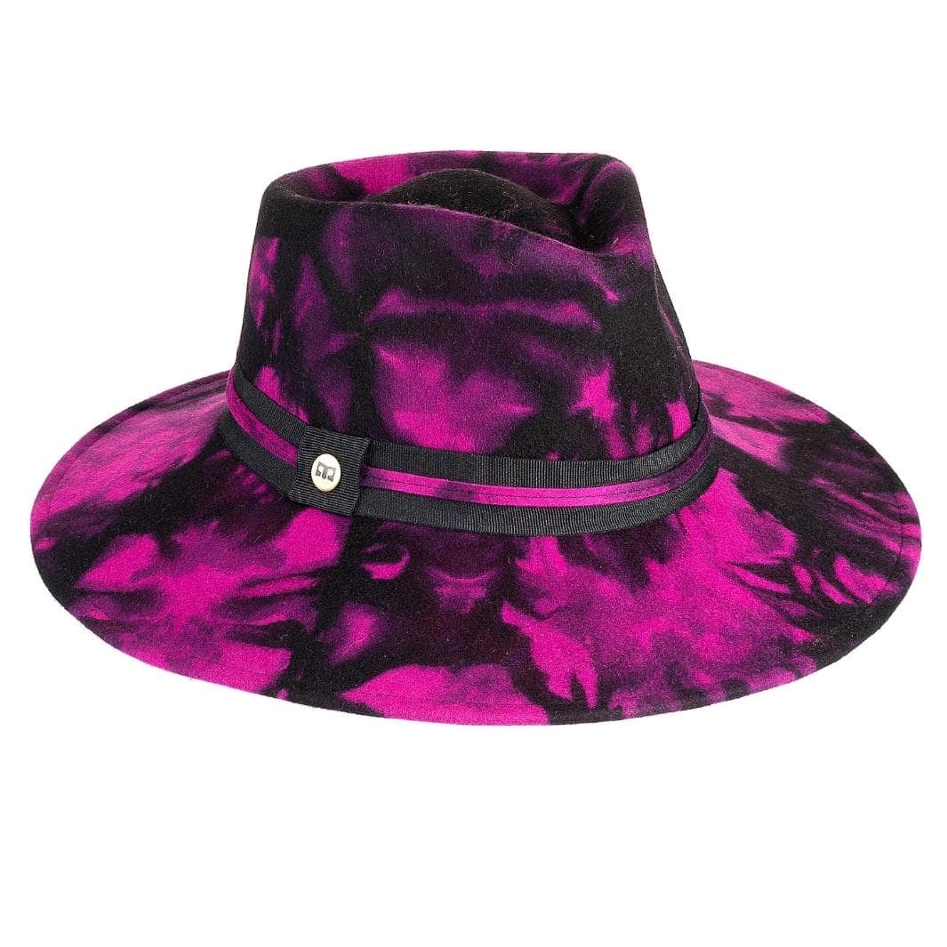 Cappello Fedora a Tesa Larga in Feltro di Lana Merinos Maltinto