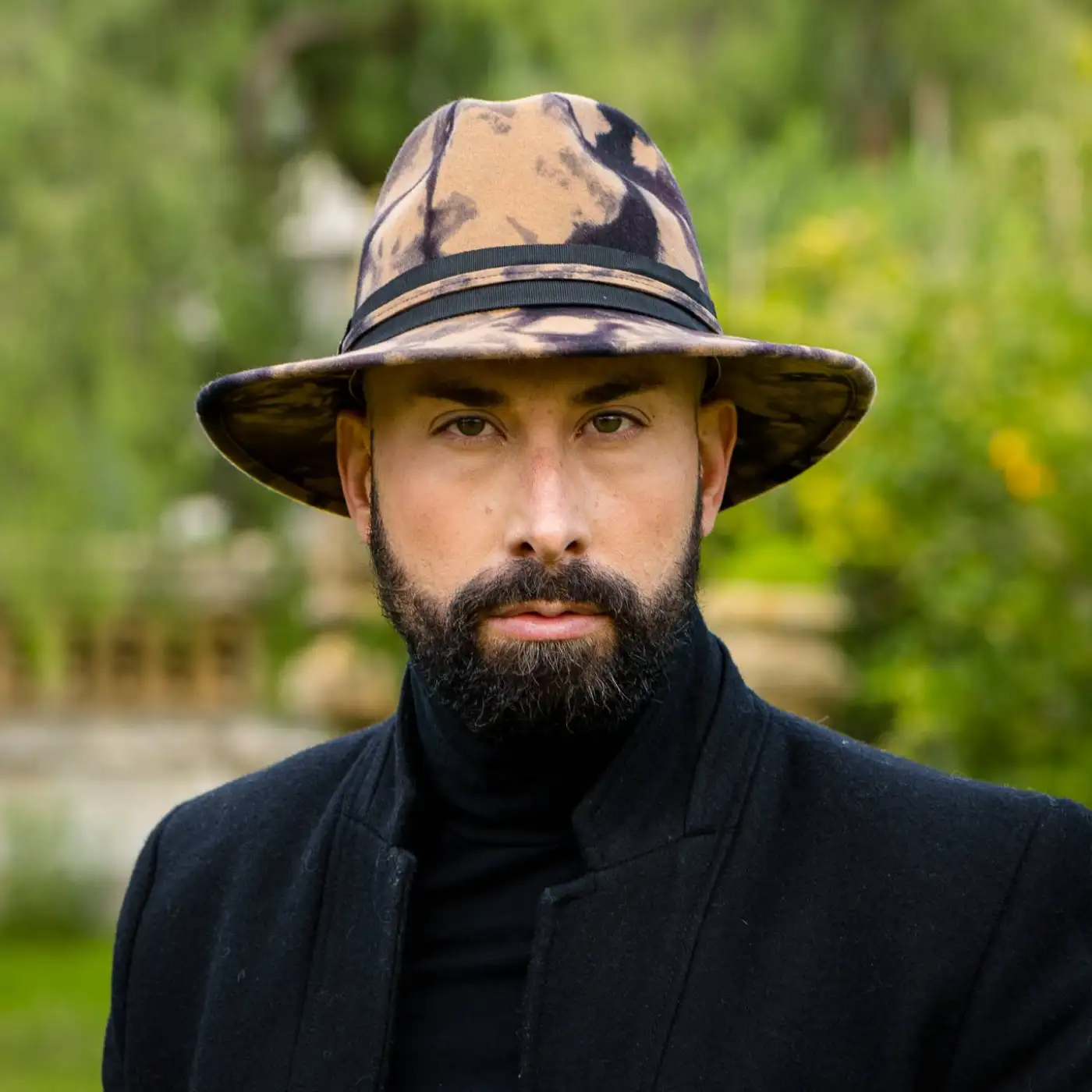 Cappello Fedora a Tesa Media in Feltro di Lana Merinos Maltinto