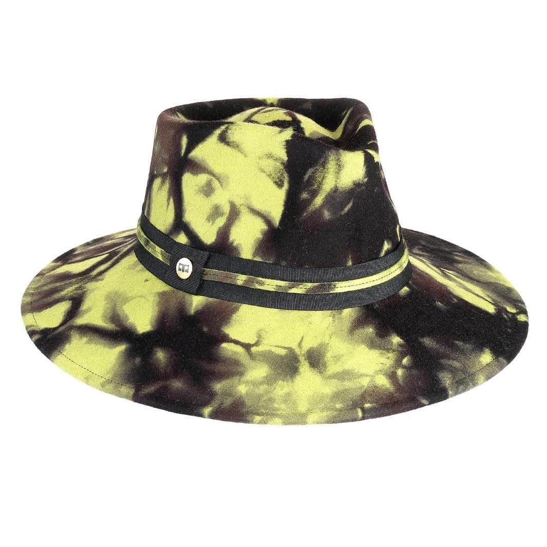 Cappello Fedora a Tesa Larga in Feltro di Lana Merinos Maltinto